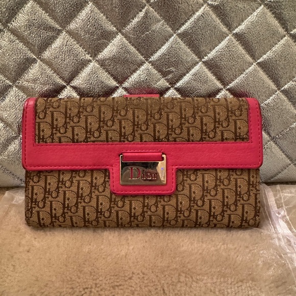 Vintage Christian Dior pink trotter wallet - Picture 1 of 16